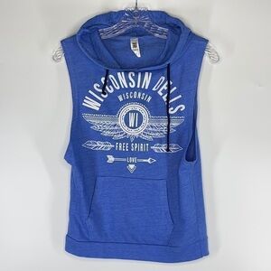 Wisconsin Dells Free Spirit Hooded Sleeveless Sweatshirt Size Medium
